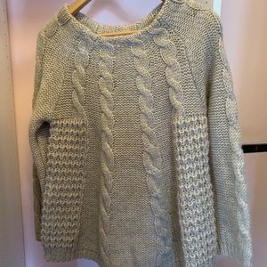 Zara cable knit wool blend sweater M